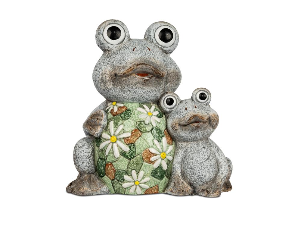 Froschpaar 30 cm mit Mosaik - Frühlingshafte Dekoration